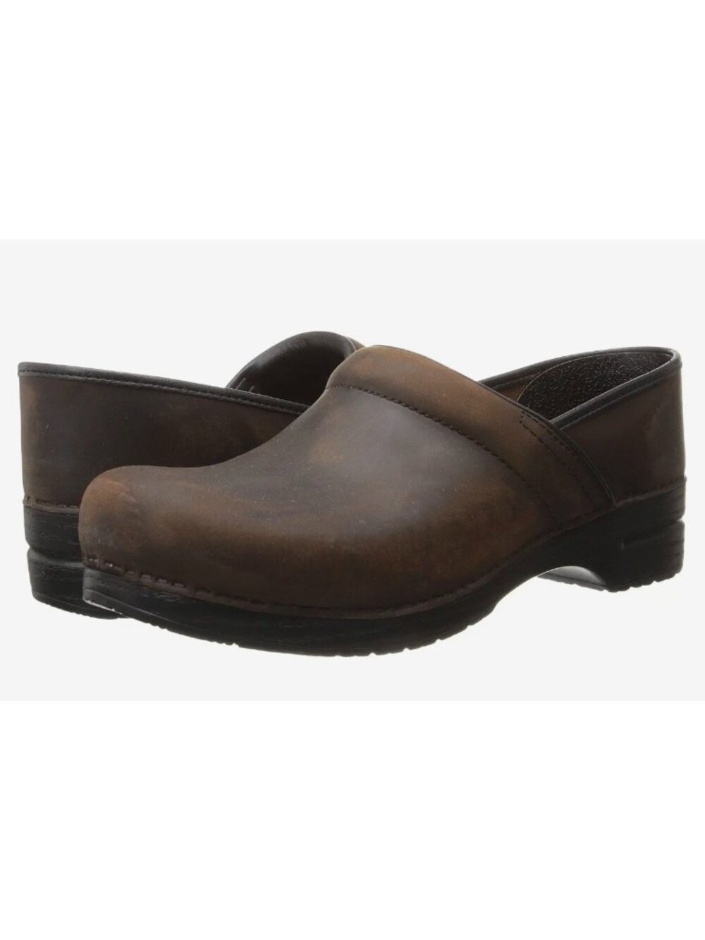 Dansko Professional Antique Oiled Clogs Women 39 8.5 Brown Nurse Work Comfort